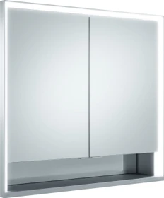Keuco Royal Lumos Spiegelschrank für Wandeinbau, 2 kurze Türen, 70x73.5cm