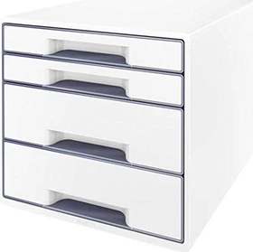 Leitz Wow Cube Schubladenbox, 4 Schubladen, weiß