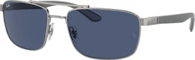 Ray-Ban RB3737 60mm polished gunmetal/dark blue