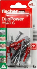 fischer DuoPower 8x40 S K Schrauben/Dübel-Sortiment, 8 Stück