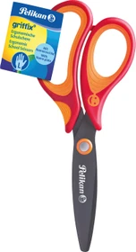 Pelikan griffix Schulschere, Universalschere, Linkshänder, 140mm, orange/rot