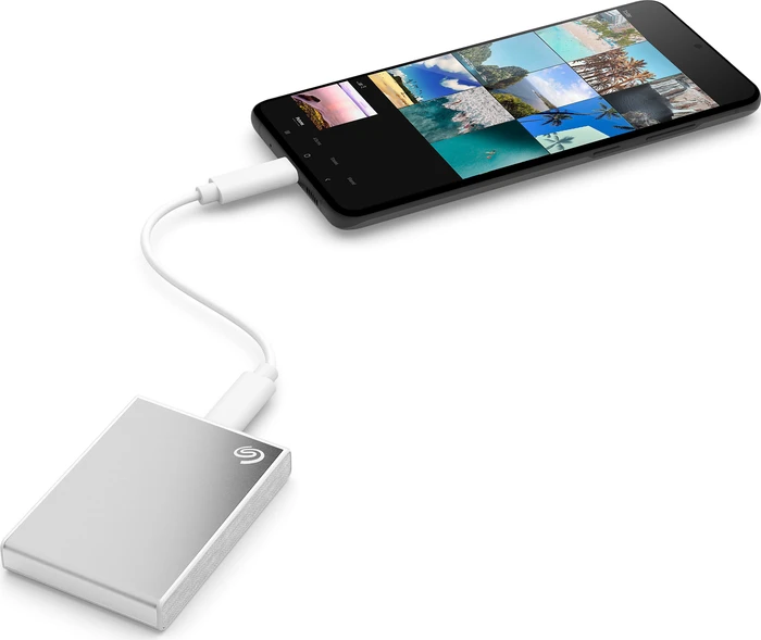 Seagate One Touch SSD, silber, 2TB, USB-C 3.1