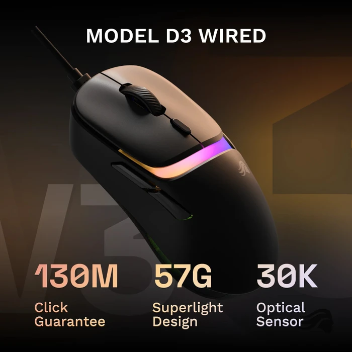 Glorious Model D3 Wired schwarz, USB