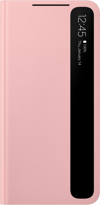 Samsung Clear View Cover für Galaxy S21 pink