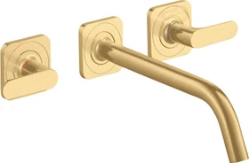 Hansgrohe Axor Citterio M 3-Loch Waschbeckenarmatur mit Hebelgriffen 226mm brushed gold optic