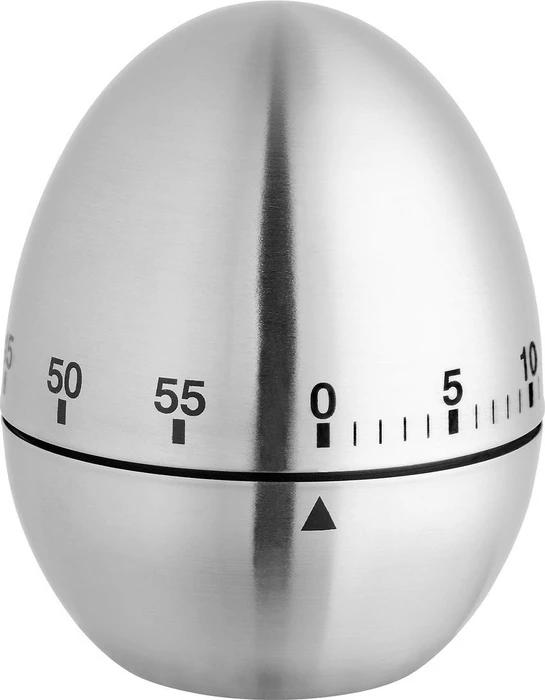 TFA Dostmann Kitchen Timer Ei analog silber