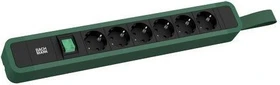 Bachmann Primo 2, 6-fach, mit Schlaufe, Schalter, 2m, grün/schwarz