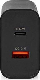 Nedis Netzladegerät 65W USB-A/USB-C schwarz