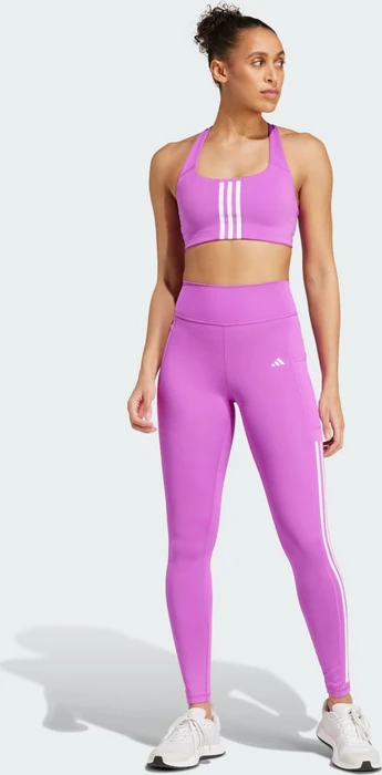 adidas Powerimpact Training Medium-Support 3-Streifen Sport-BH purple burst (Damen)
