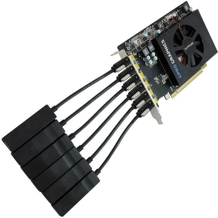 Sapphire GPRO 6200, 4GB GDDR5, 6x mDP, lite retail