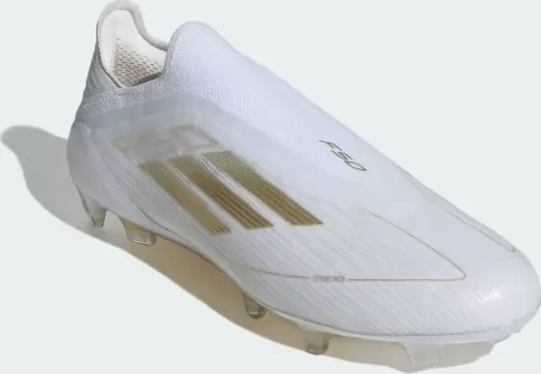 adidas F50 Elite Laceless FG cloud white/gold metallic