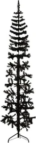 vidaXL Künstlicher Weihnachtsbaum halbrund schlank schwarz, 210cm