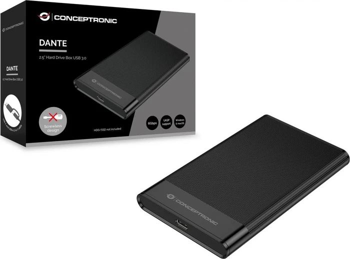 Conceptronic Festplattenbox, 2.5", USB-C 3.1