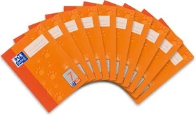 Oxford Schulheft, A5, Lineatur 7, orange, 32 Blatt, 10er-Pack