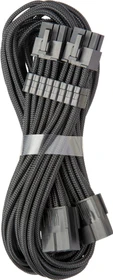 CableMod Pro ModMesh 8+8-Pin PCIe Extension, 8+8-Pin PCIe Verlängerungskabel, schwarz, 45cm (CM-PCAB-B88P-N45KK-3PK-R)