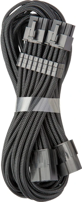 CableMod Pro ModMesh 8+8-Pin PCIe Extension, 8+8-Pin PCIe Verlängerungskabel, schwarz, 45cm