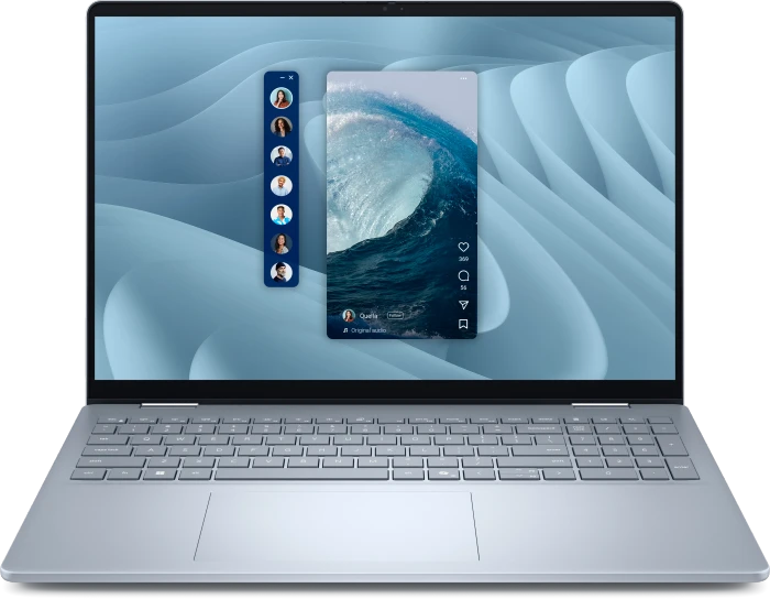 Dell 16 Plus 2-in-1 DB06250, Ice Blue, Core Ultra 7 256V, 16GB RAM, 512GB SSD, DE
