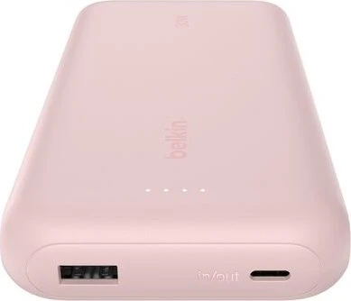 Belkin BoostCharge 20K 30W mit integriertem Kabel pink