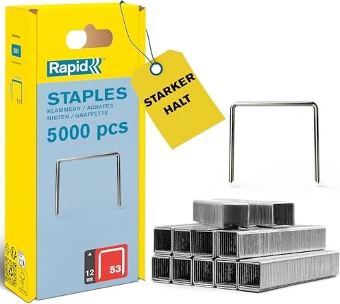 Rapid Typ 53 Feindraht Tacker-Klammern, 12mm, 5000 Stück