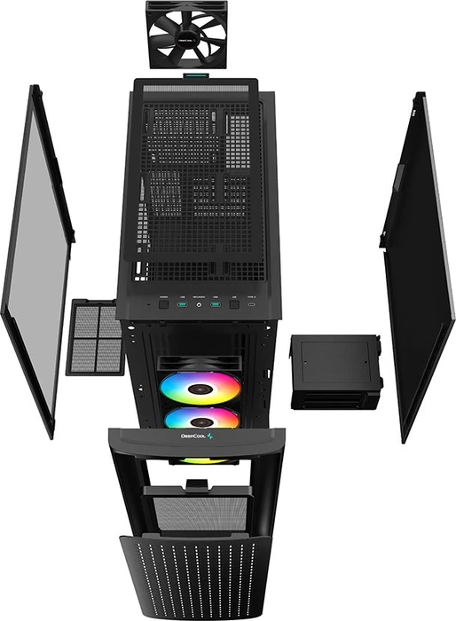 DeepCool CK560, schwarz, Glasfenster