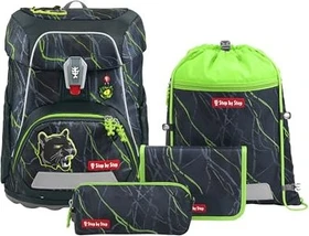Step by Step Fit Danger Cat Chiko Schultaschen-Set, 5-tlg.