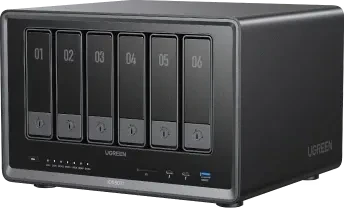 Ugreen NASync AI NAS iDX6011, 32GB RAM, 2x RJ-45 10GBase-T, 2x Thunderbolt 4 / USB4