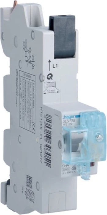 Hager SLS-Schalter 1P E-35A Sammelschiene QC Phase L1