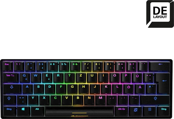 Sharkoon Skiller SGK50 S4, Black, LEDs RGB, hot-swap, Kailh KT BLUE, USB, DE