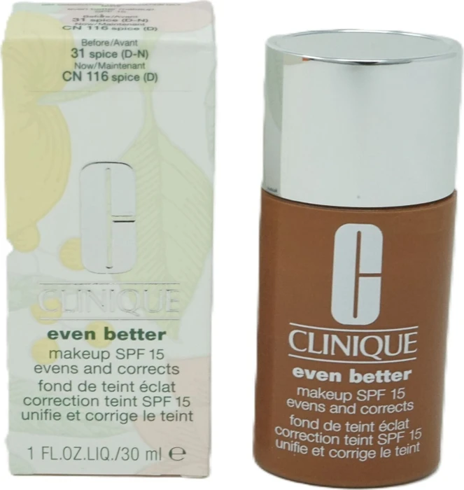 Clinique Even Better Evens and Corrects Makeup Foundation CN116 spice LSF15, 30ml