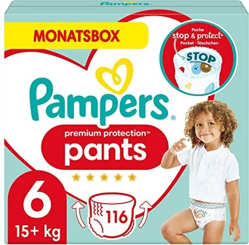 Pampers Premium Protection Pants Gr.6 Einwegwindel, 15+kg, 116 Stück