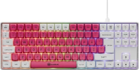 Gamiac TKL90G Gaming Keyboard, weiß/rot, LEDs RGB, Kailh BLUE, USB, ND