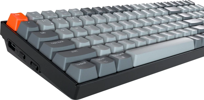 Keychron K4 V2, LEDs weiß, schwarz, Gateron BLUE, USB/Bluetooth, DE