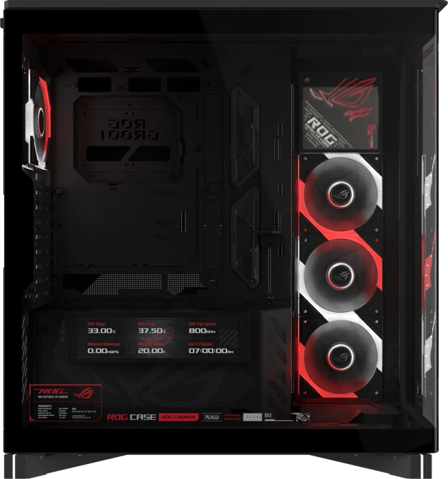 ASUS ROG Cronox GR801 Curve TG ARGB Black, Glasfenster