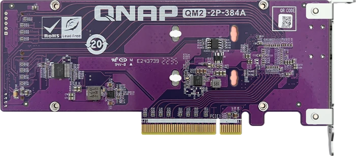 QNAP QM2 Expansion Card, 2x M.2 PCIe, PCIe 3.0 x8