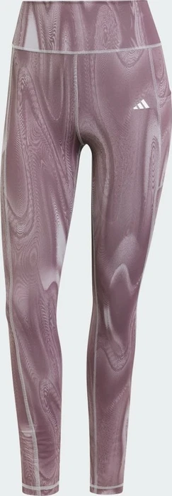 adidas Optime Full-Length Print Hose lang glory grey/shadow fig/black (Damen)