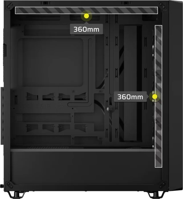 Corsair 3200D RS, schwarz, Glasfenster