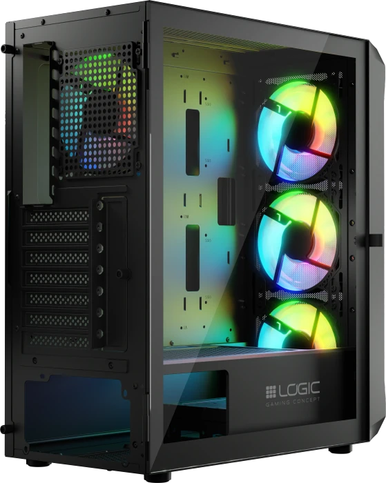 Logic Concept Portos ARGB Midi Black, Glasfenster
