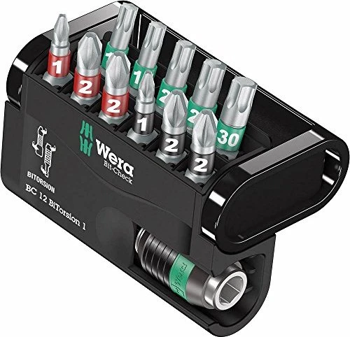 Wera Bit-Check 12 BiTorsion 1 Bitset inkl. Werkzeugbox, 12-tlg.