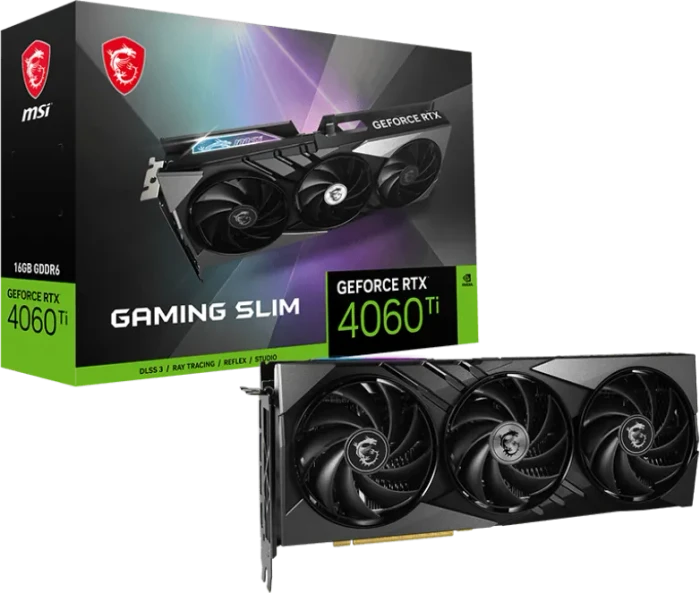 MSI GeForce RTX 4060 Ti Gaming Slim 16G, 16GB GDDR6, HDMI, 3x DP
