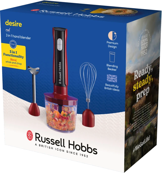 Russell Hobbs Desire 3in1 Stabmixer rot
