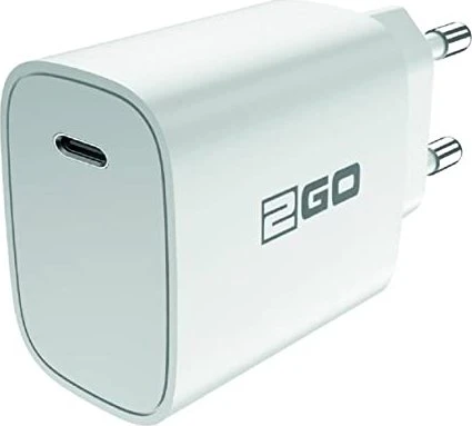2GO Netz-Ladegerät 100V-240V Power Delivery weiß