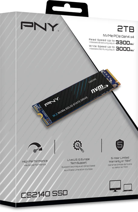 PNY CS2140 2TB, M.2 2280 / M-Key / PCIe 4.0 x4