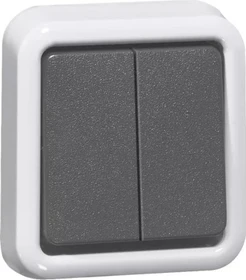 Peha IP54 Serienschalter ohne Dose, grau