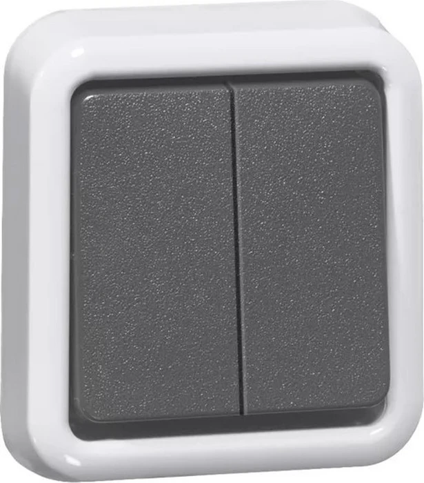 Peha IP54 Serienschalter ohne Dose, grau