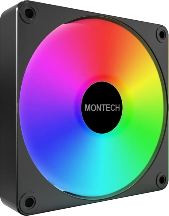 Montech GF120R V2 ARGB, schwarz, Lüftersteuerung, 120mm, 3er-Pack