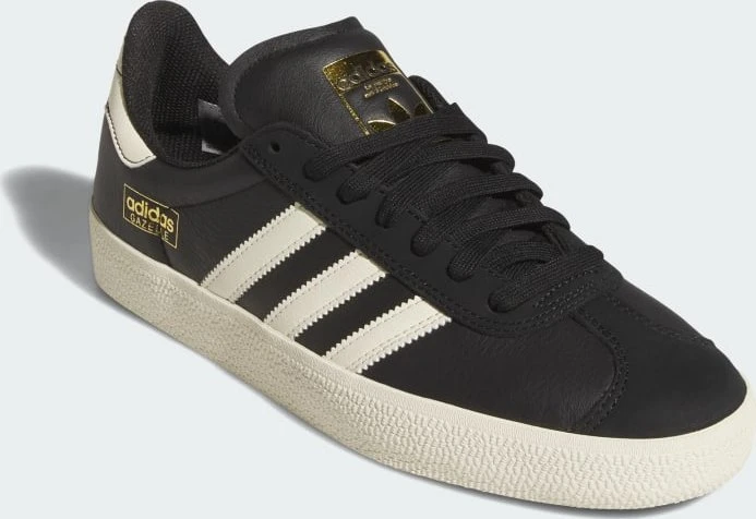 adidas Gazelle core black/cream white/gold metallic