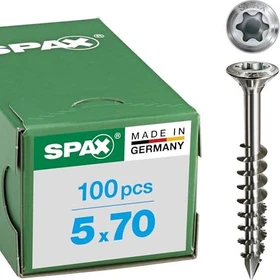 Spax Edelstahl rostfrei A2 T-STAR plus T20 Fassadenschraube, 5x70mm, 100 Stück
