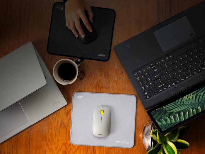 Acer AMR020 Vero Wireless Slim Mouse grau/gelb, USB