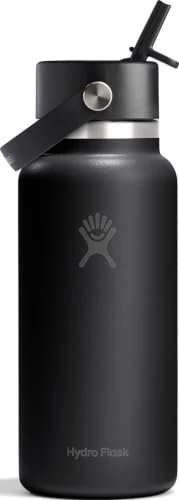 Hydro Flask Wide Mouth Flex Straw Cap Isolierflasche 946ml tonal black