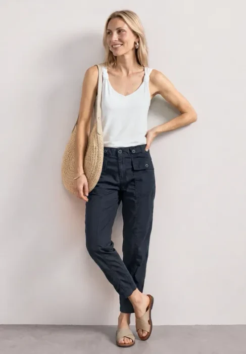 Street One Karlie High Waist Barrel Hose darkest blue (Damen)